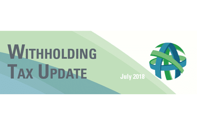 withholding tax update 2018